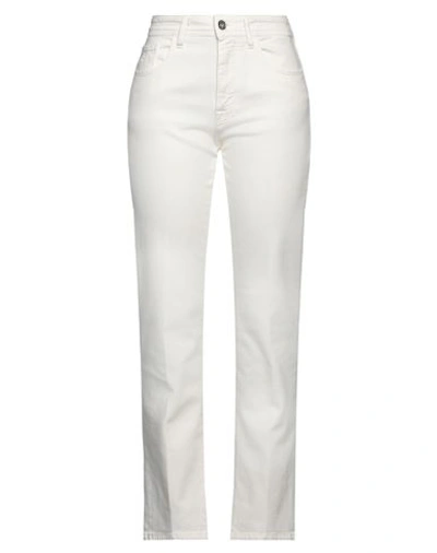 Jacob Cohёn Woman Jeans Ivory Size 31 Cotton, Elastane, Polyester In White
