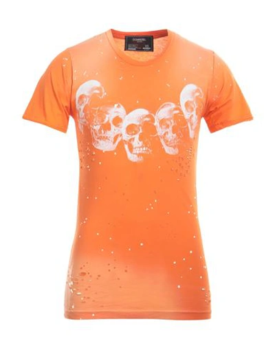 Domrebel Man T-shirt Orange Size S Cotton