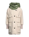 Holubar Woman Coat Camel Size 5 Virgin Wool, Polyamide In Beige