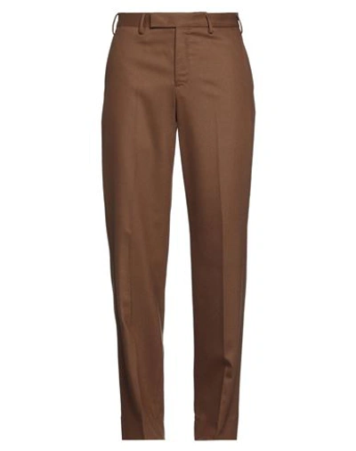 Pt Torino Man Pants Brown Size 32 Virgin Wool, Elastane