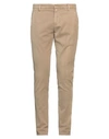Dondup Man Pants Camel Size 31 Cotton, Elastane In Beige