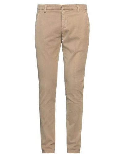 Dondup Man Pants Camel Size 31 Cotton, Elastane In Beige