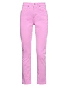 Kartika Woman Pants Mauve Size 12 Cotton, Elastane In Purple