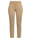 Dondup Woman Pants Sand Size 28 Viscose, Polyamide, Virgin Wool, Elastane In Beige