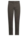 Berna Man Pants Dark Brown Size 38 Cotton, Elastane