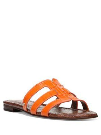 Sam Edelman Berit Leather Sandals In Orange