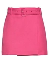 Ami Alexandre Mattiussi Woman Mini Skirt Fuchsia Size L Acrylic, Virgin Wool In Pink