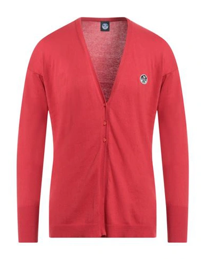 North Sails Man Cardigan Red Size Xl Cotton