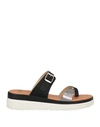 Naturalis Woman Toe Strap Sandals Black Size 11 Textile Fibers