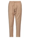 Dondup Man Pants Camel Size 33 Virgin Wool, Elastane In Beige