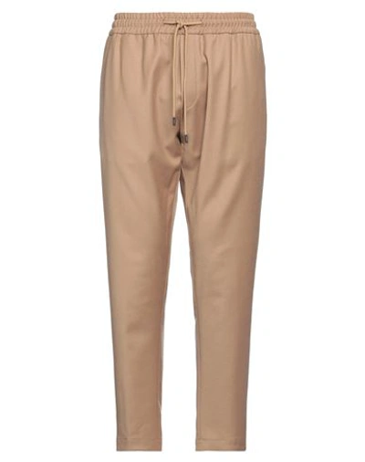 Dondup Man Pants Camel Size 34 Virgin Wool, Elastane In Beige