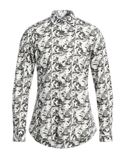 Havana & Co. Man Shirt Grey Size 15 ½ Cotton, Elastane