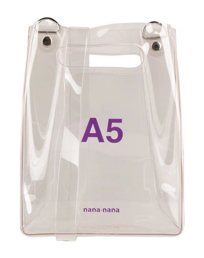 Nana-nana Woman Handbag Ivory Size - Pvc - Polyvinyl Chloride In Transparent