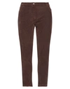 Corte Dei Gonzaga Woman Pants Dark Brown Size 16 Cotton, Elastane