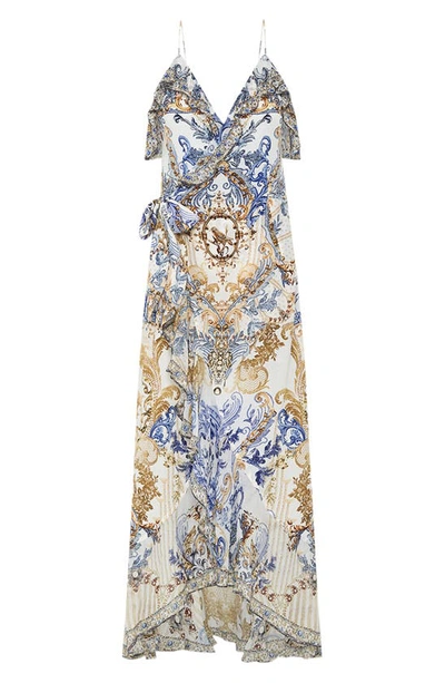 Camilla Soul Searching Ruffle Silk Wrap Dress