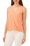 Halogen Surplice Sleeveless Top In Canyon Sunset