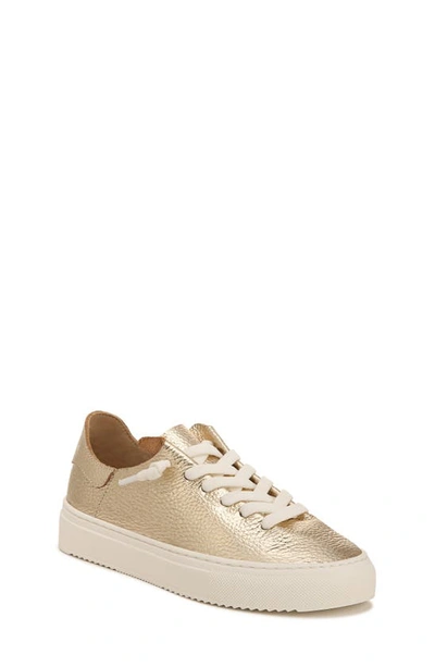 Sam Edelman Poppy Kids Lace-up Sneaker In Gold Leaf