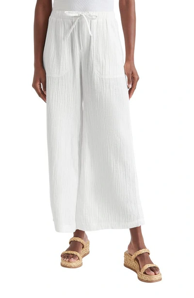 Splendid Kit Cotton Palazzo Pants In White