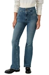 Free People We The Free Jayde Flare Jeans In Mermaid Blue