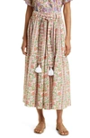 Mille Franoise Floral Stripe Cotton Skirt In Avignon Floral