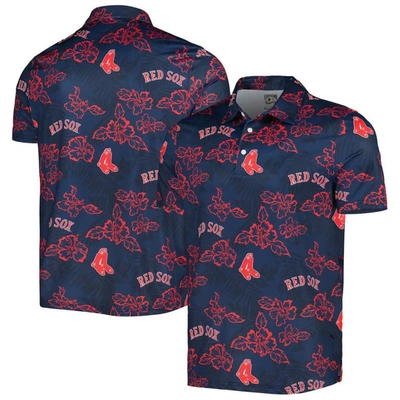 Reyn Spooner Navy Boston Red Sox Cooperstown Collection Puamana Print Polo