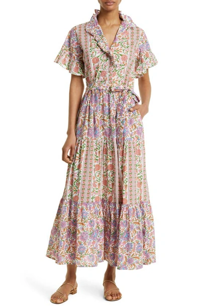 Mille Victoria Ruffle Front Dress In Avignon Floral