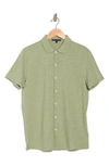 Robert Barakett Brody Short Sleeve Stretch Cotton Button-up Shirt In Green Mint