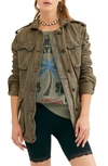 Free People Not Your Brother's Surplus Jacket In Olive
