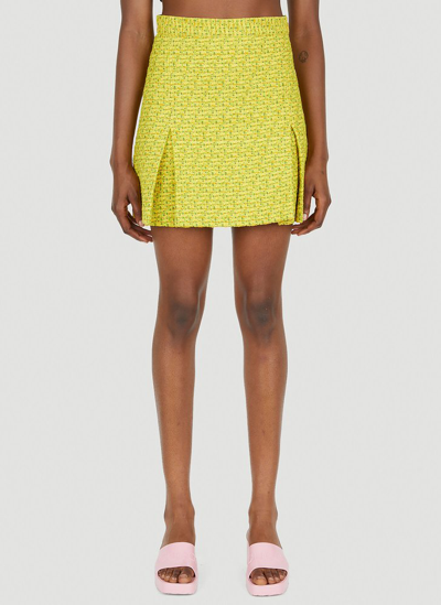 Gucci Love Parade Mini Skirt Female Yellow