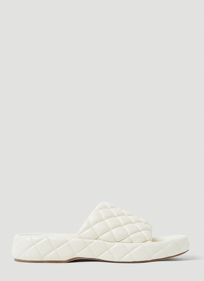 Bottega Veneta Intreccio Padded Sandals Female White