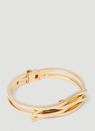 Saint Laurent Intertwined Cuff Bracelet Female Gold
