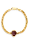 Alighieri The Emerald Of Adventure Bracelet In 24 Gold/ Red