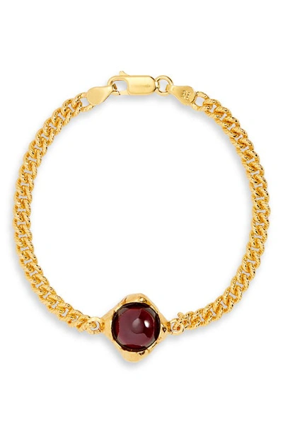 Alighieri The Emerald Of Adventure Bracelet In 24 Gold/ Red