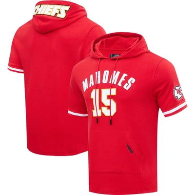 Pro Standard Men's  Patrick Mahomes Red Kansas City Chiefs Player Name And Number Hoodie T-shirt