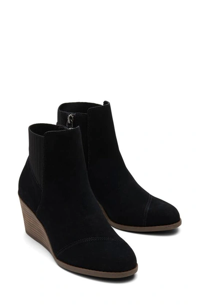 Shop Toms Suede Bootie In Black