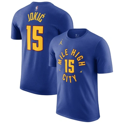Jordan Brand Nikola Jokic Blue Denver Nuggets 2022/23 Statement Edition Name & Number T-shirt
