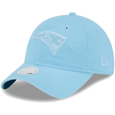 New Era Light Blue New England Patriots Colour Pack Brights 9twenty Adjustable Hat
