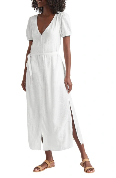 Splendid Nicki Jacquard Midi Dress In White