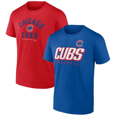 Fanatics Branded Royal/red Chicago Cubs Player Pack T-shirt Combo Set