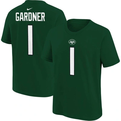 Nike Kids' Youth  Ahmad Sauce Gardner Green New York Jets Player Name & Number T-shirt