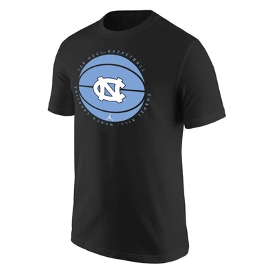 Jordan Brand Black North Carolina Tar Heels Basketball Logo T-shirt