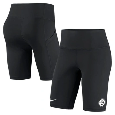 Nike Black Pittsburgh Steelers Biker Shorts