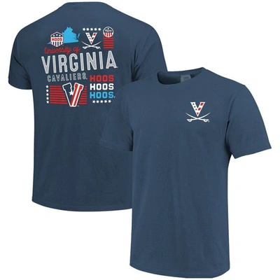 Image One Navy Virginia Cavaliers Red, White & Hoo T-shirt