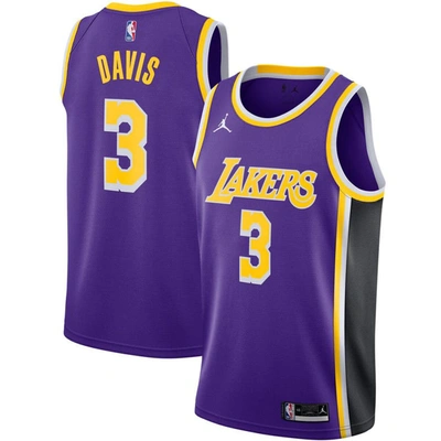 Jordan Brand Anthony Davis Purple Los Angeles Lakers 2020/21 Swingman Jersey