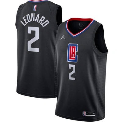 Jordan Brand Kawhi Leonard Black La Clippers 2020/21 Swingman Jersey
