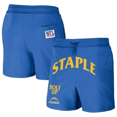 Staple Nfl X  Blue Los Angeles Chargers Throwback Vintage Wash Fleece Shorts