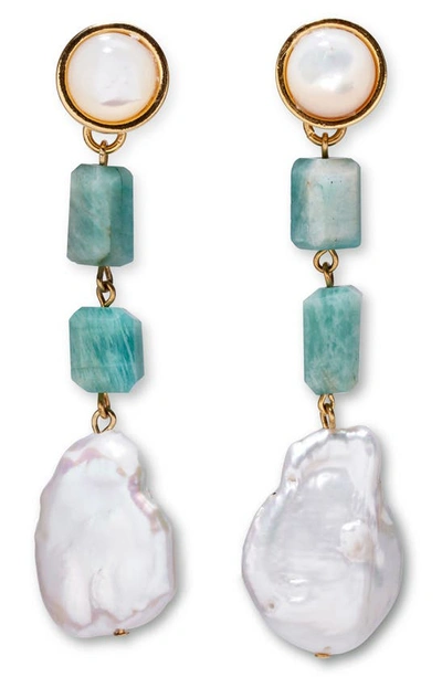 Lizzie Fortunato Coastline Drop Earrings In Multi