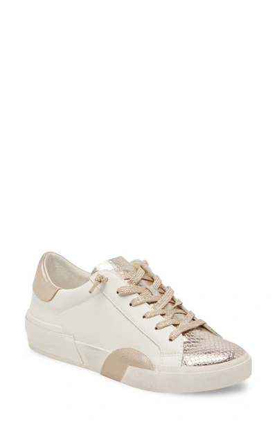 Dolce Vita Women's Zina Low Top Sneakers In White/gold