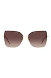Kate Spade Ariellags 58mm Gradient Cat Eye Sunglasses In Gold/brown Gradient