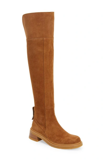See By Chloé Bonni Suede Over-the-knee Boots In 18055-221-tan